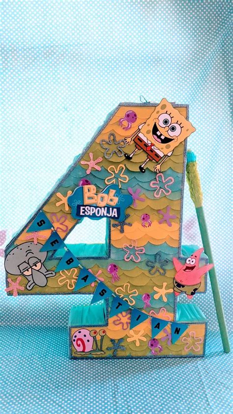 Piñata bob esponja número 4