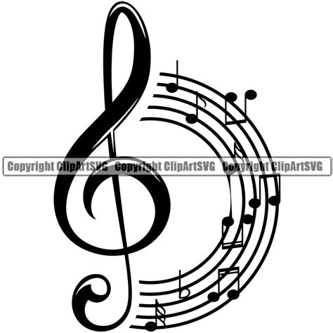 Musical Instrument Music Treble Clef Note Vector Design Element White Background Band Orchestra