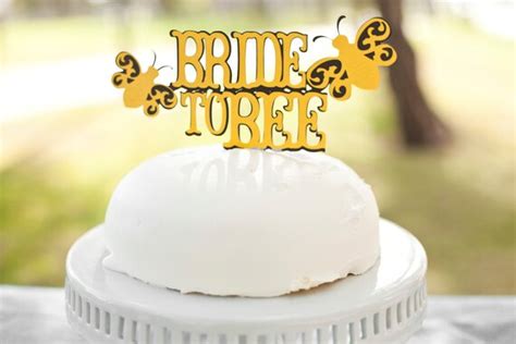 Bride To Bee Bridal Shower Cake Topper Black And Yellow Bee