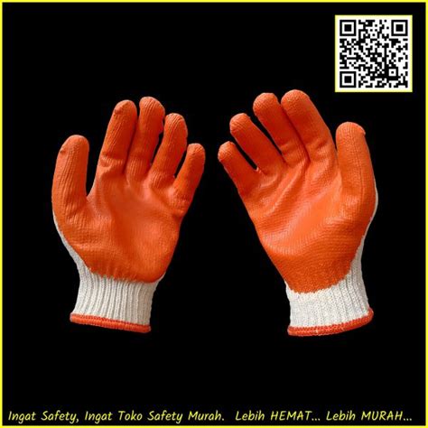 Sarung Tangan Lapis Karet Latex Anti Slip Licin Industrial Gloves