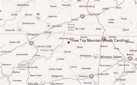 Three Top Mountain North Carolina Mountain Information