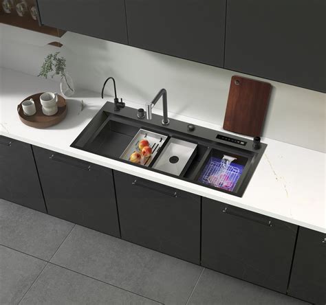 Nix 45 In Complete Kitchen Sink With Hydro Purification Digital Display Kitchen Sink