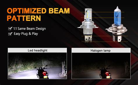 Opl H Led Motorcycle Headlight Bulb Lumens Hi Lo Beam K