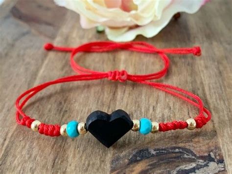 Red String Azabache Bracelet Azabache Bracelet For Adult Jet Stone