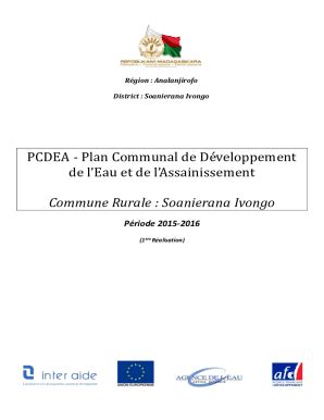 Remplissable En Ligne Le Plan Communal De Dveloppement Chapitre EAH