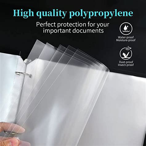 sheet protectors     clear page protectors   ring binder