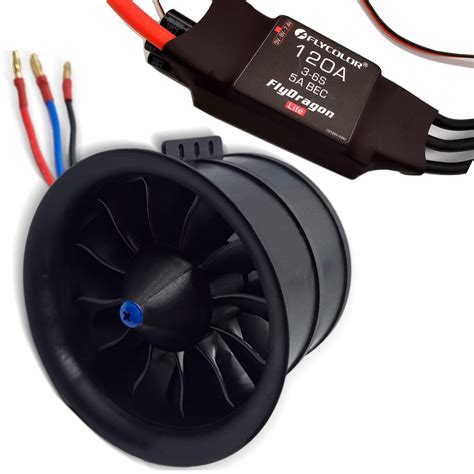 90mm EDF 12 Blades Ducted Fan With 1450KV RC Brushless Motor With 120A