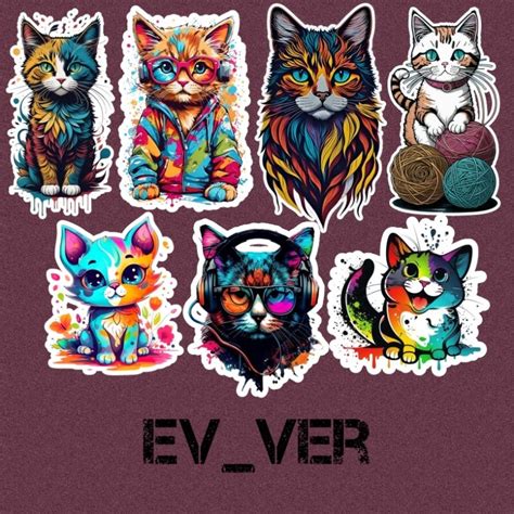 Jual Stiker Aesthetic KUCING STICKER TUMBLER HP STIKER LAPTOP Estetik