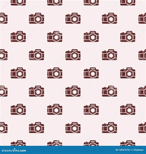 Seamless Background With Photo Cameras Vector Illustration Stock