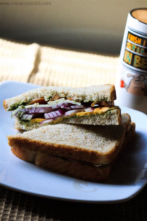 Veg Cheese Sandwich Recipe Crave Cook Click