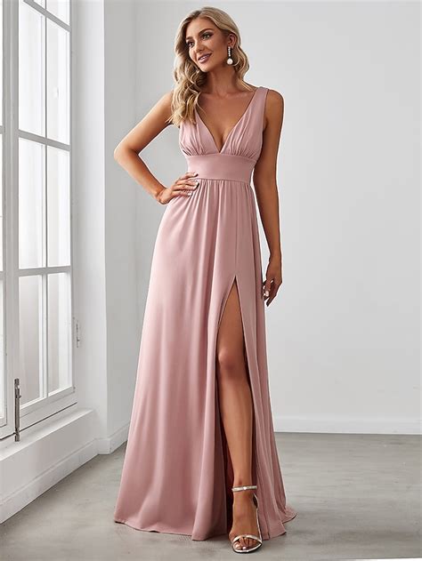 Robe De Soir E De Bal Trap Ze Robe Fendue Haute Invit De Mariage