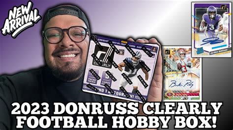 NEW RELEASE 2023 PANINI DONRUSS CLEARLY FOOTBALL HOBBY BOX 300 A BOX