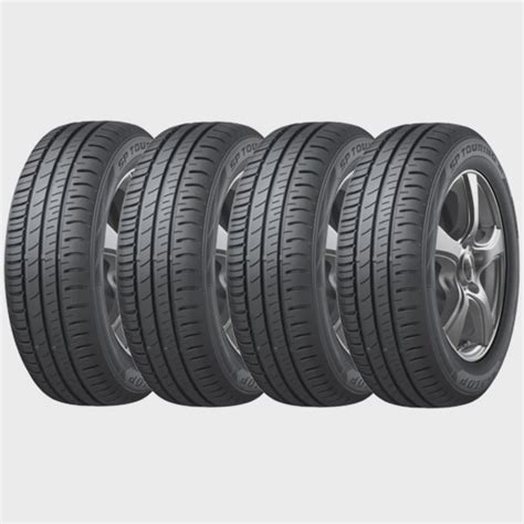 Kit Pneu Aro 13 175 70r13 82t Sp Touring R1 Dunlop 4 Peças Submarino