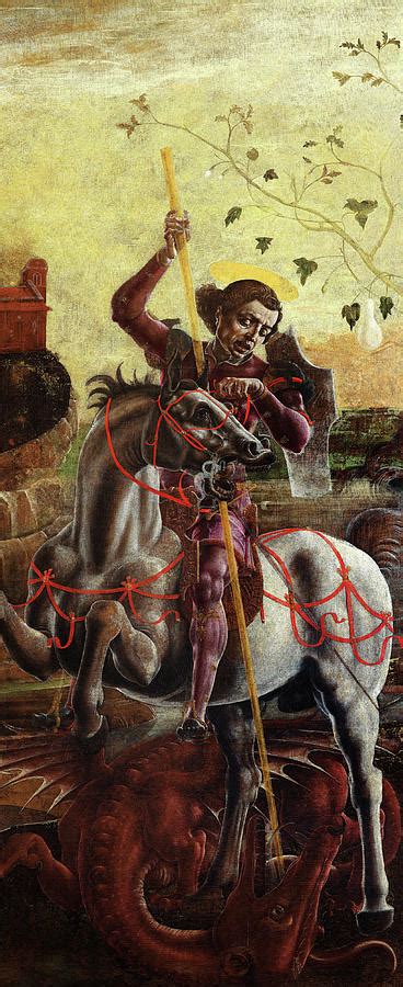 Saint George And The Dragon Painting By Cosme Tura Fine Art America