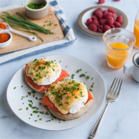 Smoked Salmon Eggs Benedict With Hollandaise Sauce Simply Organic