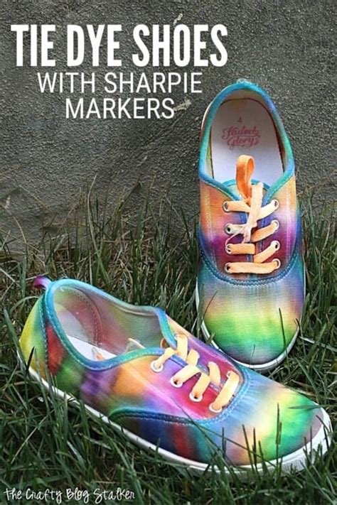 How To Tie Dye Shoes With Sharpie Markers The Crafty Blog Stalker