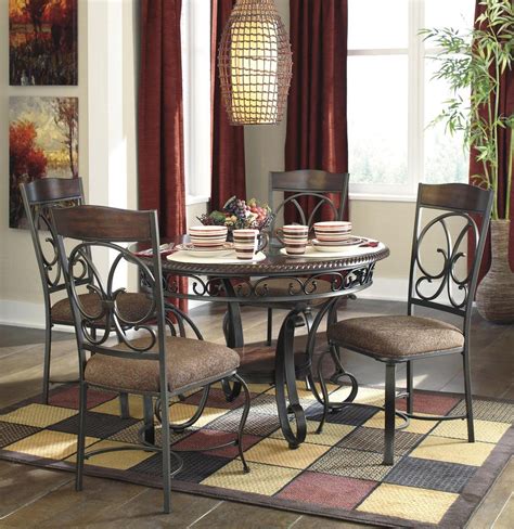 Signature Design By Ashley Glambrey Brown 5 Piece Dining Room Set Marjen Of Chicago Chicago