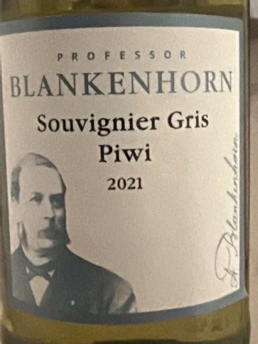 Staatsweingut Freiburg Professor Blankenhorn Souvignier Gris Piwi