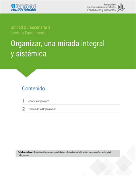 Lectura fundamental 3 Organizar una mirada integral y sistémica