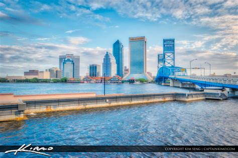 Jacksonville City Skyline downtown shopping area | Royal Stock Photo