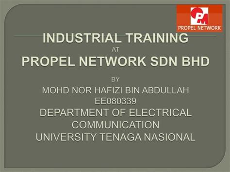 Industrial Training Presentation Ppt