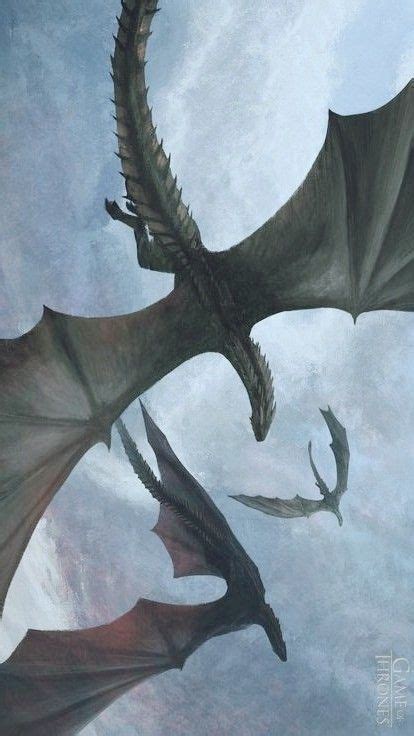 Two Dragon Like Creatures Flying In The Sky