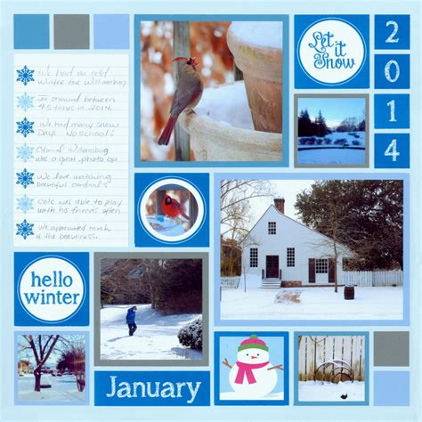 Winter Scrapbook Page - It's Too Cool