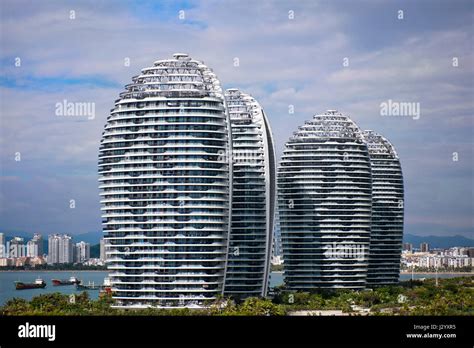 Horizontal View Of The Phoenix Island Complex In Sanya Hainan Island