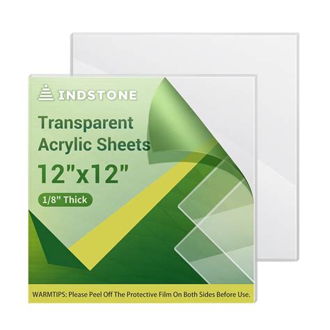 2 Pack 18 Thick Clear Acrylic Sheets 12 X 12 Cast Plexiglass