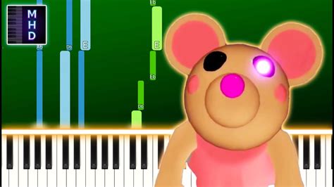 Piggy ROBLOX Mousy Theme Piano Tutorial Easy YouTube