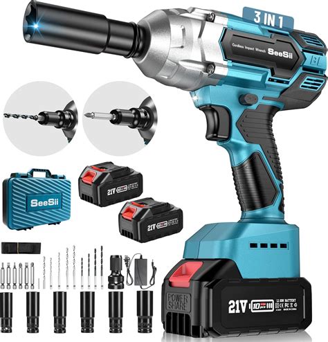 Amazon Uaoaii Cordless Impact Wrench Ah High Performance Large