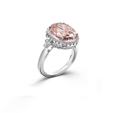 Morganite Halo Engagement Ring - Jack Friedman Jewellery