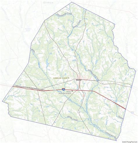 Map of Candler County, Georgia - Thong Thai Real