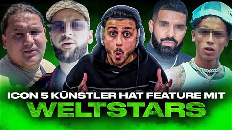 ICON 5 KÜNSTLER HAT FEATURE MIT WELTSTARS JEDER HAT ÜBER 10MIO HÖRER