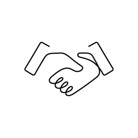 Premium Vector Handshake One Line Vector Icon