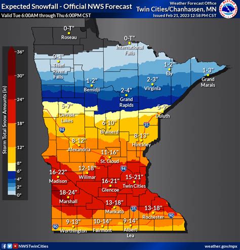 Heavy Snow Starts In Sw Minnesota 3 7 Inches Expected In Storms First