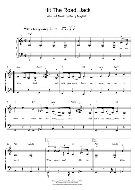 Hit The Road Jack | Sheet Music Direct