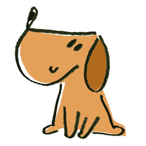 良い子にお座りして待つ犬のイラスト ゆるくてかわいい無料イラスト素材屋「ぴよたそ」