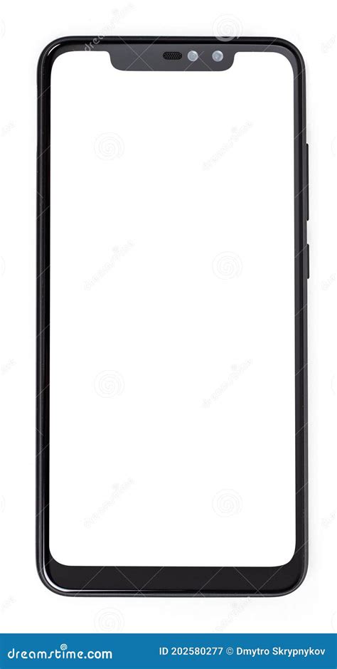 Modern Touch Screen Smartphone Isolated On White Background Stock Image