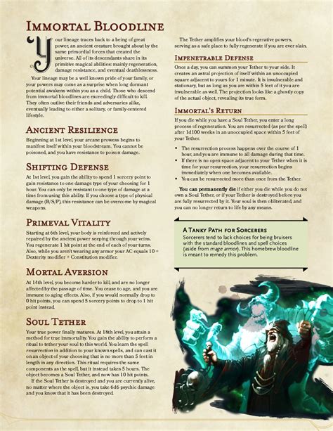 A Tanky Option For Sorcerers The Immortal Bloodline Pdf And Hb Links