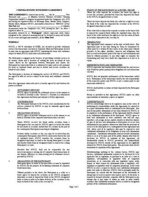 corporate bond agreement template  securities finance
