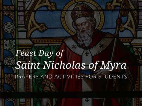 Saint Nicholas Feast Day Prayers & Activities