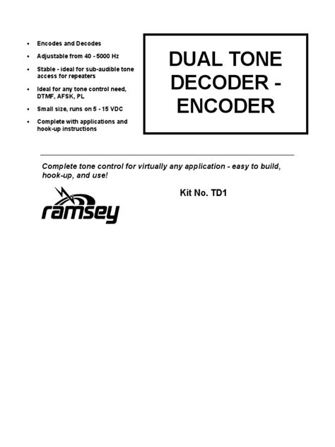 Pdf Dual Tone Encoder Decoder Dokumen Tips