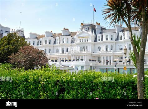 Exterior Of The Grand Hotel On The Seafront At Eastbourne East Sussex