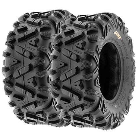 Set Of 4 SunF Power I ATV UTV All Terrain Tires 25x8 12 Front 25x10