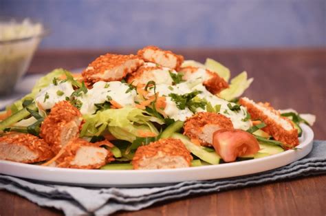 Ensalada Buffalo Con Pollo Y Aderezo Casero S Per Rica Y Llenadora