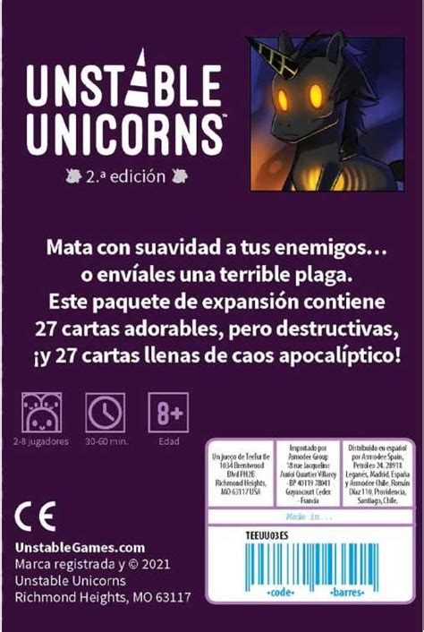 Unstable Unicorns Apocalipsis Irisado Juego De Mesa En Espa Ol