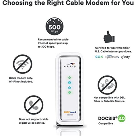 arris surfboard sb cable modem white