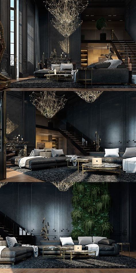 25 Black Living Room Design Ideas - Decoration Love