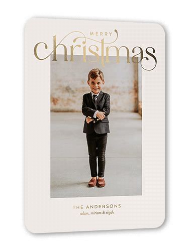 Luxurious Merry 5x7 Personalized Foil Card By Lady Jae Designs Tiny Prints